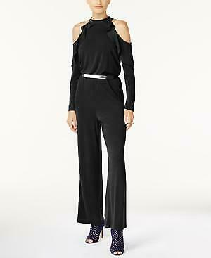 Thalia Sodi Belted Cold-Shoulder Jumpsuit