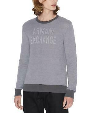 AX Armani Exchange Mens Textured Logo Sweater, Size Medium