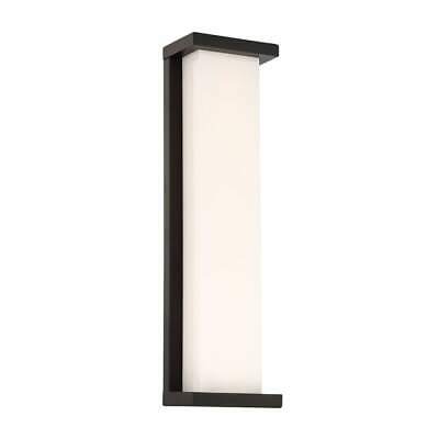 WAC Lighting Case 20 in. Black Integrated LED Outdoor Wall Sconce, 3000K