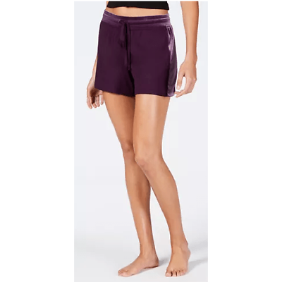 Alfani Women's Velvet-Stripe Shorts, Purple, Size Medium