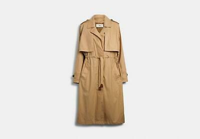 Coach Lightweight Overcoat With Signature Lining, Size Medium