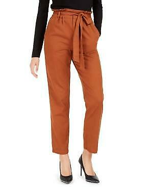 Bar III Womens High Rise Ruched Paperbag Pants, Size XXL