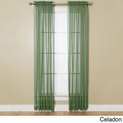 Miller Curtains Sheer Angelica Voile 59 x 84 Panel, Celadon Green