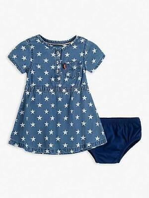 Levis Baby Girls Printed Denim Dress-18M/Medium Blue