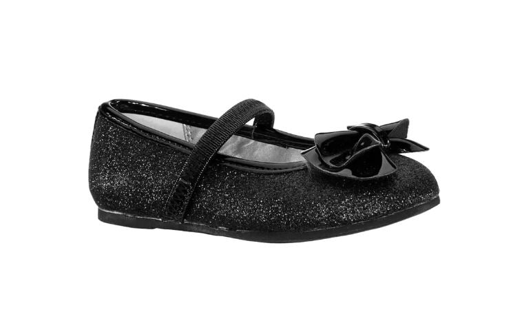 NINA Girl's kaytelyn-t Ballet Flat, Black, 12 M US Little Kid