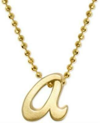 Alex Woo Scripted Initial 16 Inches Pendant Necklace in 14k Gold