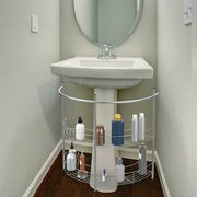 Lavish Home Bathroom Pedestal Sink Space Saver Organizer