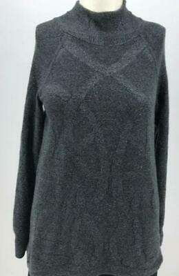 Simply Vera Mock Neck Metallic Thread Sweater, Size Medium