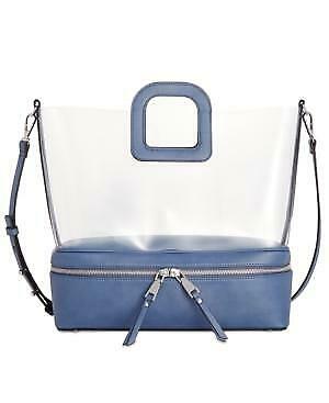 I.n.c. Clear Tote, Chambray/Silver