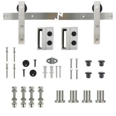 Everbilt 72 in. Stainless Steel Strap Sliding Barn Door Track and Hardware Kit