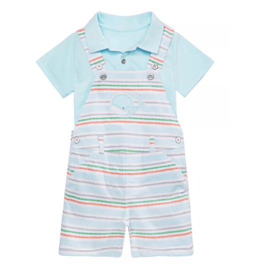 First Impressions Baby Boys 2-Pc. Polo Shirt & Short Set