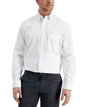 Club Room Mens Regular Fit Wrinkle Resistant Solid Dress Shirt, Size Medium