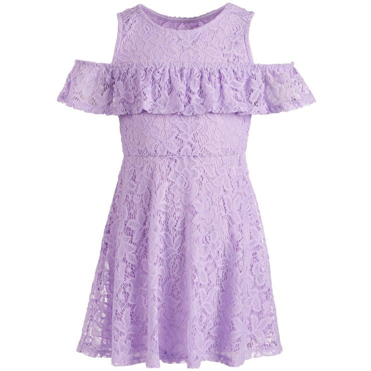 Epic Threads Toddler Girls Floral Lace Dress, Purple, Size 3T