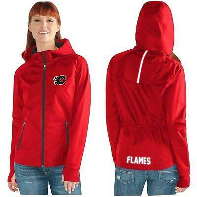 NHL Calgary Flames Womens Hockey Team Light Weight Full Zip Jacket, Various Sz