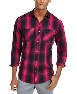 International Concepts Men's Leo Plaid Dual-Pocket Button Down Shirt