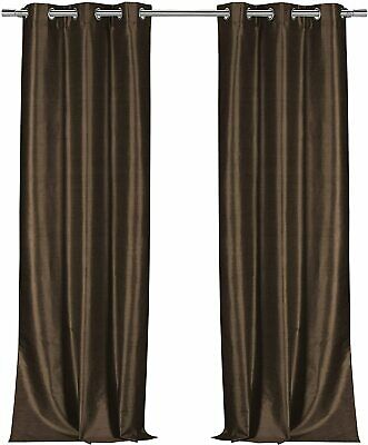 Duck River Solid Blackout Curtain, 38x96 (2 Pieces), Chocolate