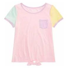 Epic Threads Big Girls Colorblocked Tie-Front T-Shirt, Large