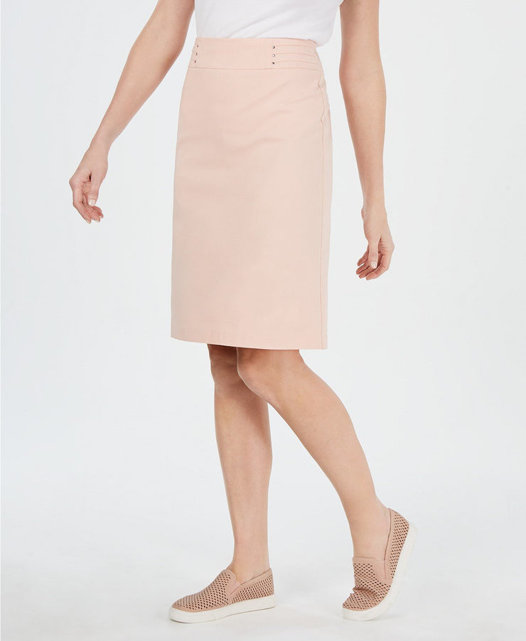Jm Collection Petite Rivet-Waist Pencil Skirt, Choose Sz/Color