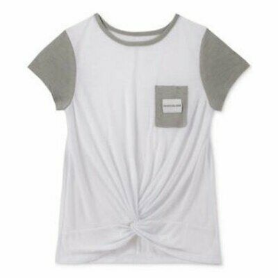 Calvin Klein Big Girls Colorblocked Twist-Front T-Shirt