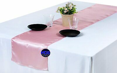 MDS Pack of 25 Wedding 12 x 108 Inch Satin Table Runner for Wedding Banquet Deco