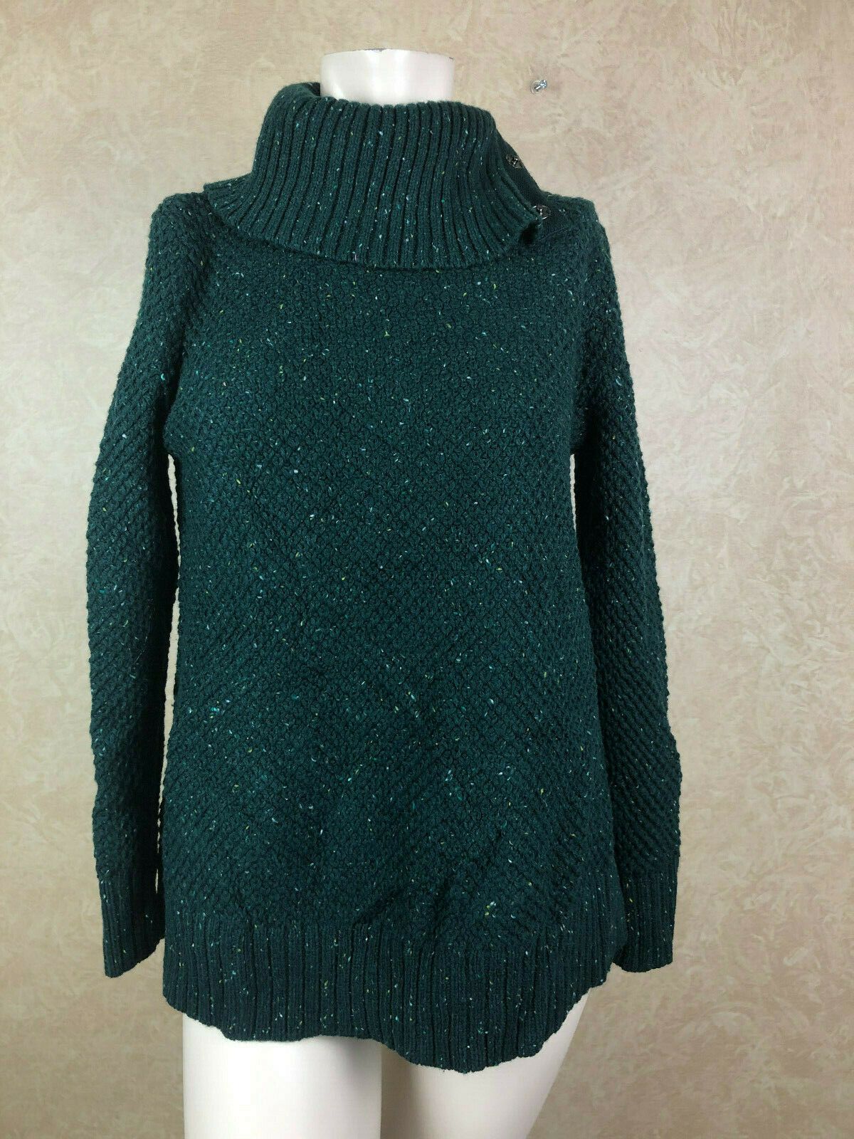 Style & Co Petite Envelope-Neck Tweed Sweater