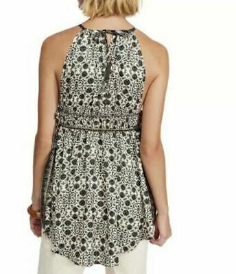 Free People Womens Mid Summers Day Printed Halter Tunic Top, Size XS