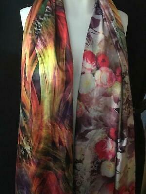 Reversible Silk Multi Color Scarf One Size