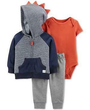 Carters Baby Boys 3-Pc. Hooded Fleece Jacket, Bodysuit and Pants