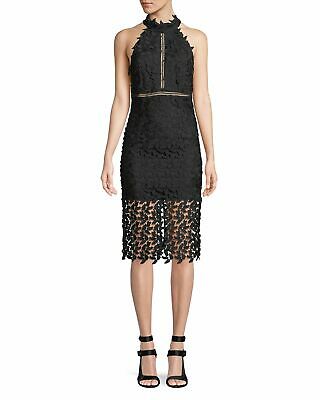 Bardot Gemma Halter Lace Sheath Dress, Size 6