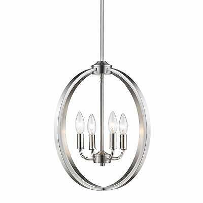 Golden Lighting 3167–4P Pw Colson – 4 Light Chandelier in Durable Style – 18.75