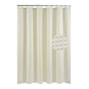 Waffle Weave Fabric Shower Curtain Heavyweight 230 GSM, Hotel Luxury