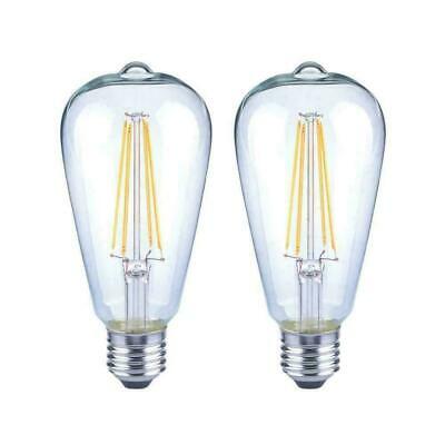 Feit Electric 60W ST19 Dimmable LED Clear Glass Vintage Edison Light Bulb 4-Pack