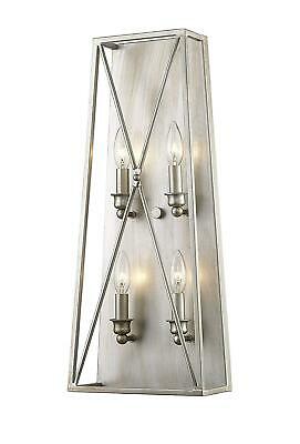 Zlite 447-4S-as 4.5 X 10 X 24 in. Tressle Antique Silver Wall Sconce