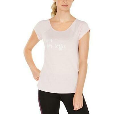 Ideology Womens I Run for Coffee Fitness Running Pullover Top, Size Large