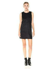 Kensie Women's Stretch Suede Shift Dress, Black, XL