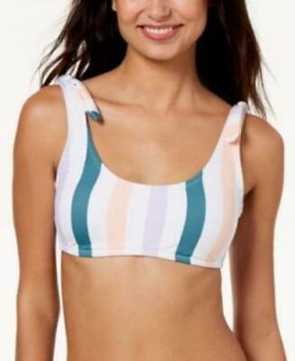 Hula Honey Juniors Striped Bikini Top, Size Small