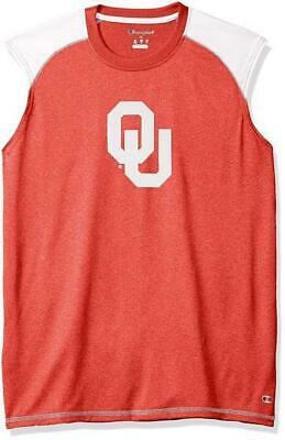 Champion NCAA Oklahoma Sooners Mens Heather Jersey Muscle T-Shirt,Large