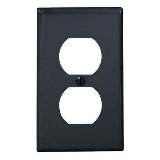 Enerlites W 1-Gang Duplex Outlet Wall Plate, Standard Size, polycarbonate 5 Pack