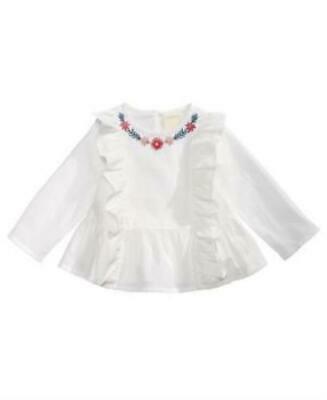 First Impressions Baby Girls Cotton Ruffle-Trim Top, Choose Sz/Color
