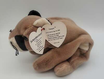 Ty Beanie Baby – Canyon the Cougar – Mint With Mint Tags Errors Rare 1998