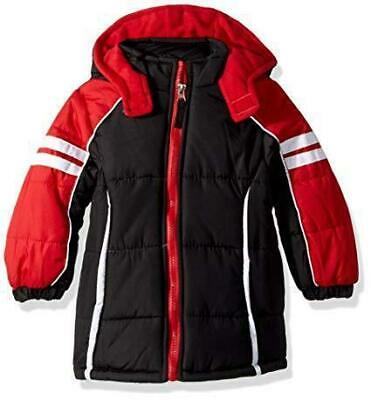 iXtreme Baby Boys Infant Colorblock Active Puffer, 24 Months Red/Black