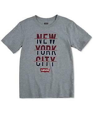 Levis Little Boys Nyc T-Shirt, Size 4/Grey