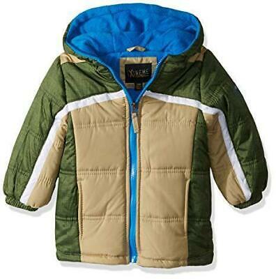 iXtreme Baby Boys Infant Tonal Print Colorblock Puffer, Size 12 Months