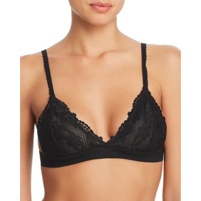 Aqua Lace Bralette, Black, Size XS