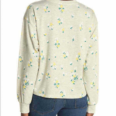 Circle X All Over Floral Sweatshirt Oatmeal, Size Large