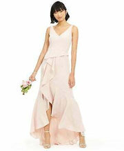 Adrianna Papell Crepe Cascade Gown
