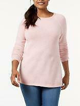 Karen Scott Curved-Hem Sweater, Size M