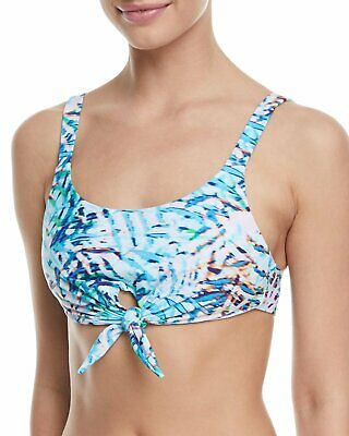 PilyQ Knotted Crop Bikini Top, Size Small