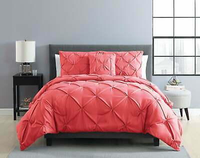 Vcny Home Carmen Pintuck 4 Piece Comforter Set, Queen Bedding