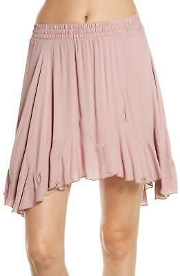Free People Womens Pink Above the Knee Pleated Skirt, Size Small
